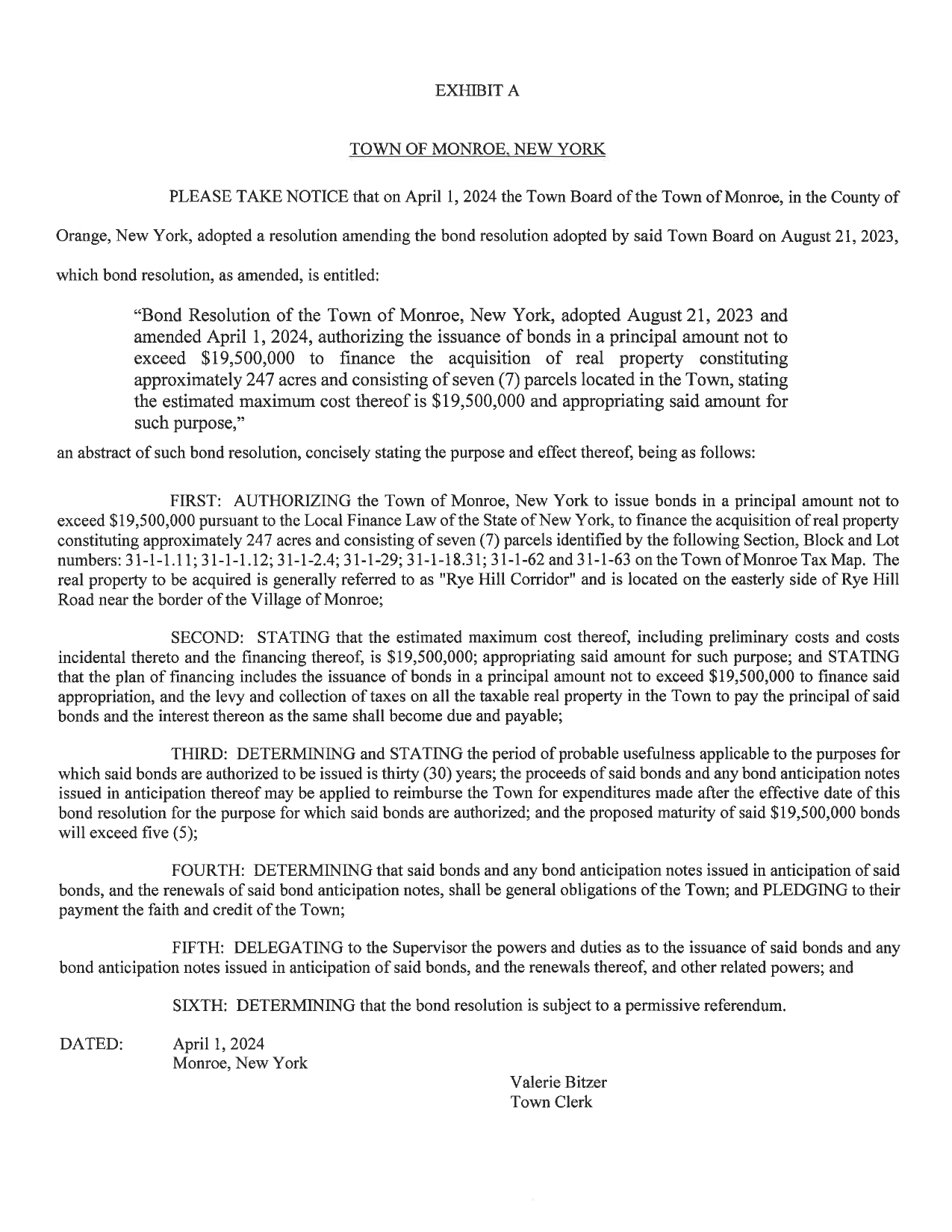 Notice for Publication RE Bond Resolution Amendment, Acquisition of Real Property, Rye Hill Corridor_page-0001.jpg