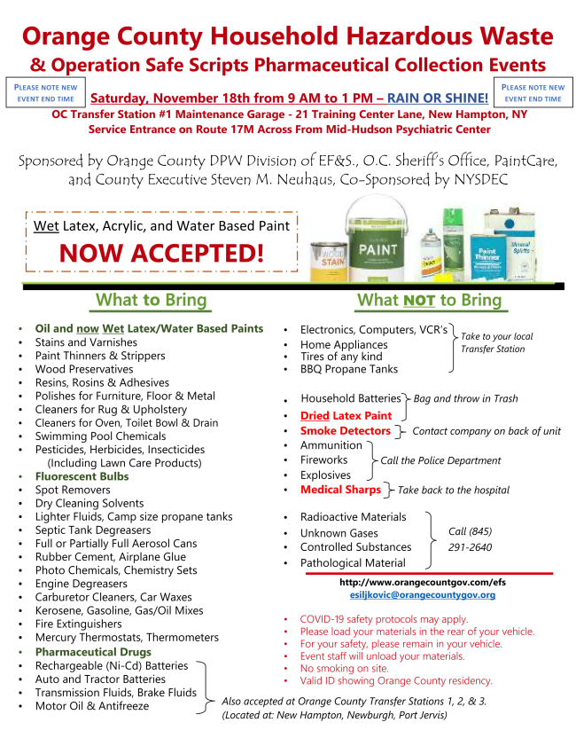 Household Hazardous Waste Day, November 18th, 9AM-1PM.png
